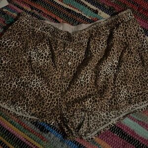 Pink pj shorts cheetah print